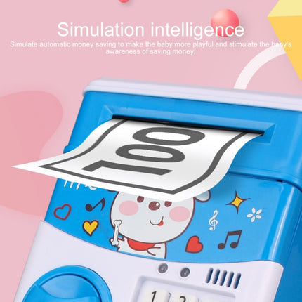 Simulation Cartoon ATM Password Safe Automatic Money Roller with Music Coin Piggy Bank