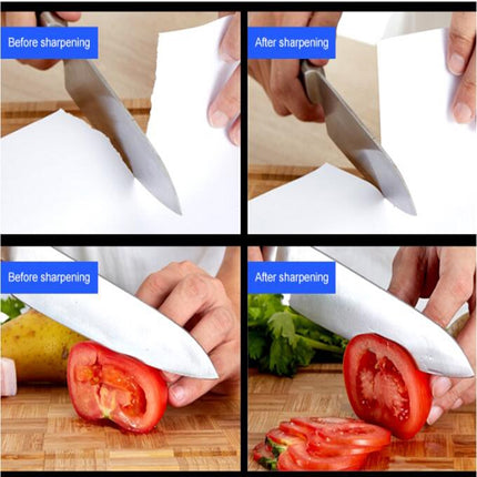 Square Knife Sharpener Whetstone Stone Disc Grit Kitchen Tools