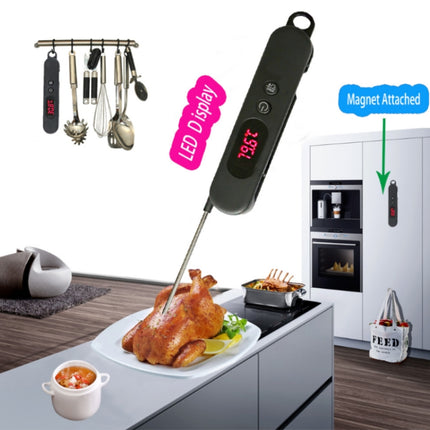 Folding Digital Meat Thermometer Probe Wireless Instant Read Kitchen Cooking Food Long Stainless Steel Probe BBQ Thermometer - DealBuddy