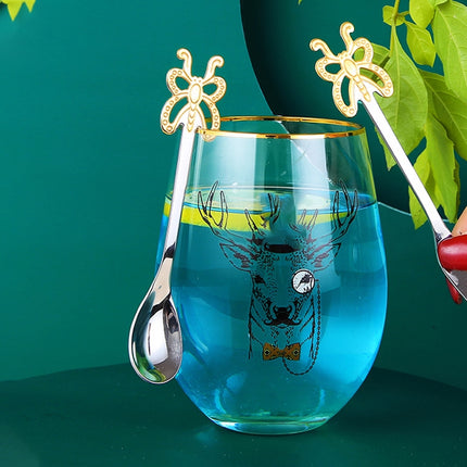 Multicolor Stainless Steel Butterfly Coffee Spoon Fruit Cold Drink Ice Cream Dessert Tea Spoon - DealBuddy