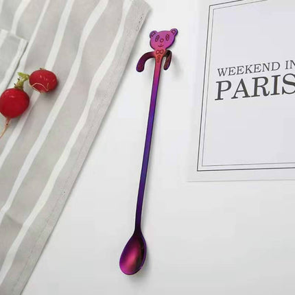 Cute Bear Spoon Long Handle Spoons Coffee Drinking Tools