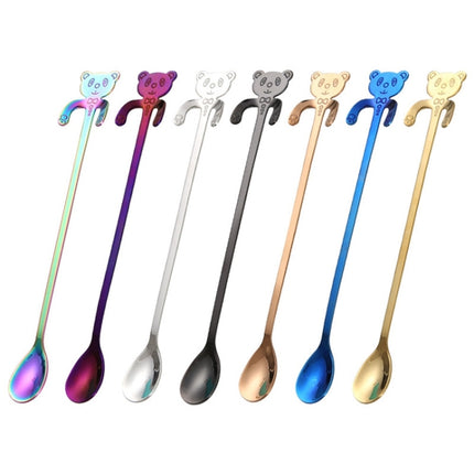 Cute Bear Spoon Long Handle Spoons Coffee Drinking Tools