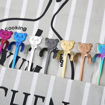 Cute Bear Spoon Long Handle Spoons Coffee Drinking Tools