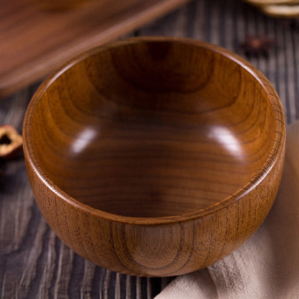 Adult Children Jujube Solid Wood Bowl Soup Noodle Bowl Household Tableware