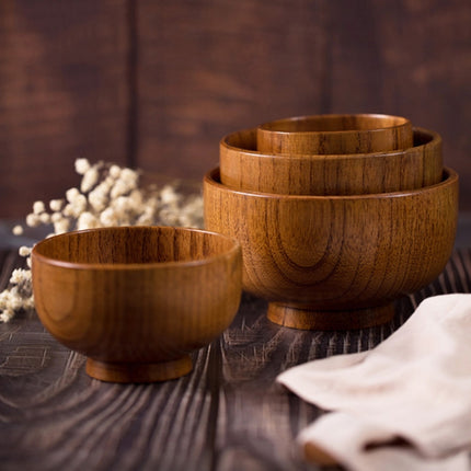 Adult Children Jujube Solid Wood Bowl Soup Noodle Bowl Household Tableware