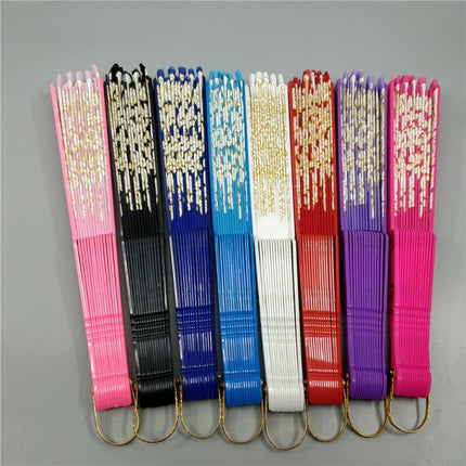 Spain Style Plastic Folding Fan Peacock Lace Fan Ladies Dance Gilding Fan