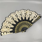 Spain Style Plastic Folding Fan Peacock Lace Fan Ladies Dance Gilding Fan