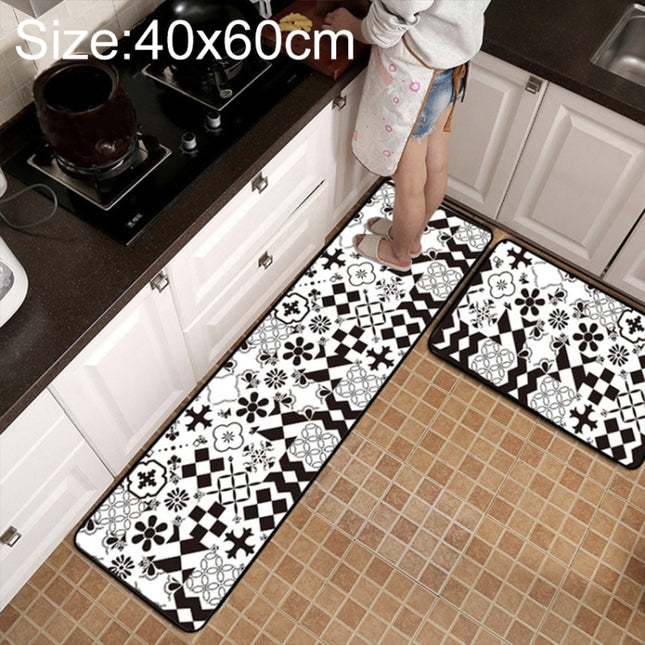 Geometric Lattice Carpet Kitchen Bath Antiskid Mat, 40x60cm, 40x120cm, 50x80cm, 50x160cm, 40x60cm + 40x120cm, 50x80cm + 50x160cm - DealBuddy