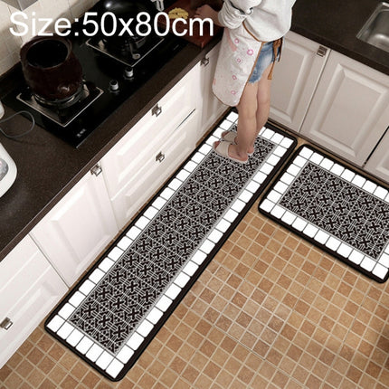 Geometric Lattice Carpet Kitchen Bath Antiskid Mat, 40x60cm, 40x120cm, 50x80cm, 50x160cm, 40x60cm + 40x120cm, 50x80cm + 50x160cm - DealBuddy