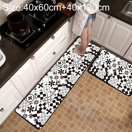 Geometric Lattice Carpet Kitchen Bath Antiskid Mat, 40x60cm, 40x120cm, 50x80cm, 50x160cm, 40x60cm + 40x120cm, 50x80cm + 50x160cm - DealBuddy