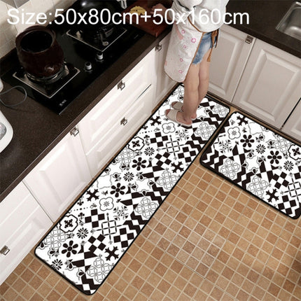 Geometric Lattice Carpet Kitchen Bath Antiskid Mat