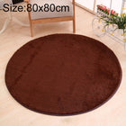 KSolid Round Carpet Soft Fleece Mat Anti-Slip Area Rug Kids Bedroom Door Mats
