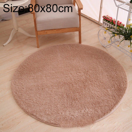 KSolid Round Carpet Soft Fleece Mat Anti-Slip Area Rug Kids Bedroom Door Mats