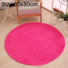 KSolid Round Carpet Soft Fleece Mat Anti-Slip Area Rug Kids Bedroom Door Mats