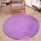 KSolid Round Carpet Soft Fleece Mat Anti-Slip Area Rug Kids Bedroom Door Mats