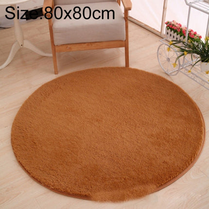 KSolid Round Carpet Soft Fleece Mat Anti-Slip Area Rug Kids Bedroom Door Mats