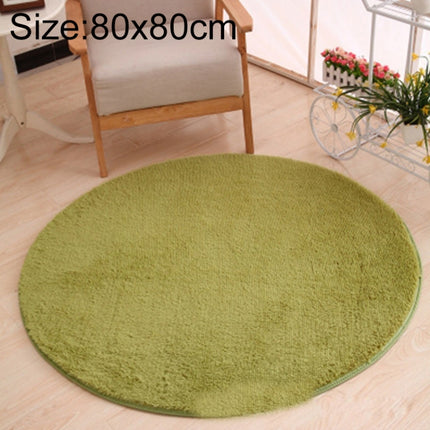 KSolid Round Carpet Soft Fleece Mat Anti-Slip Area Rug Kids Bedroom Door Mats