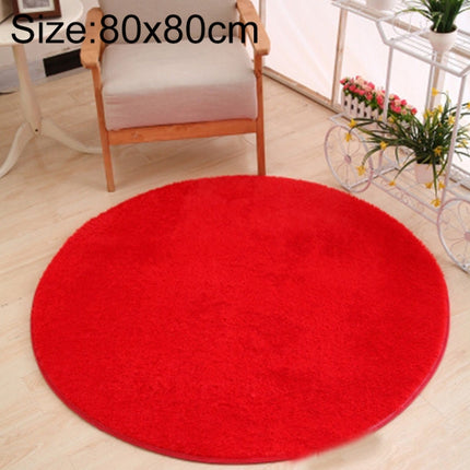 KSolid Round Carpet Soft Fleece Mat Anti-Slip Area Rug Kids Bedroom Door Mats