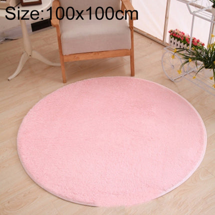 KSolid Round Carpet Soft Fleece Mat Anti-Slip Area Rug Kids Bedroom Door Mats