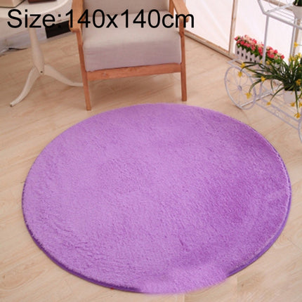 KSolid Round Carpet Soft Fleece Mat Anti-Slip Area Rug Kids Bedroom Door Mats