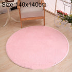 KSolid Round Carpet Soft Fleece Mat Anti-Slip Area Rug Kids Bedroom Door Mats