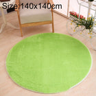 KSolid Round Carpet Soft Fleece Mat Anti-Slip Area Rug Kids Bedroom Door Mats