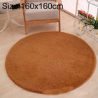 KSolid Round Carpet Soft Fleece Mat Anti-Slip Area Rug Kids Bedroom Door Mats