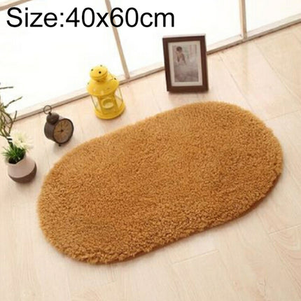 Faux Fur Rug Anti-slip Solid Bath Carpet Kids Room Door Mats Oval  Bedroom Living Room Rugs, 40x60cm, 50x80cm, 60x90cm, 60x120cm, 80x120cm, 80x160cm