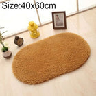 Faux Fur Rug Anti-slip Solid Bath Carpet Kids Room Door Mats Oval  Bedroom Living Room Rugs, 40x60cm, 50x80cm, 60x90cm, 60x120cm, 80x120cm, 80x160cm - DealBuddy