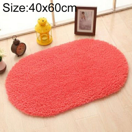 Faux Fur Rug Anti-slip Solid Bath Carpet Kids Room Door Mats Oval  Bedroom Living Room Rugs, 40x60cm, 50x80cm, 60x90cm, 60x120cm, 80x120cm, 80x160cm