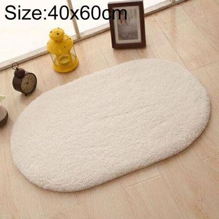 Faux Fur Rug Anti-slip Solid Bath Carpet Kids Room Door Mats Oval  Bedroom Living Room Rugs