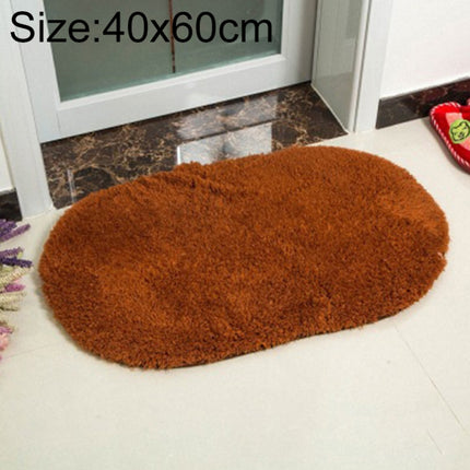 Faux Fur Rug Anti-slip Solid Bath Carpet Kids Room Door Mats Oval  Bedroom Living Room Rugs, 40x60cm, 50x80cm, 60x90cm, 60x120cm, 80x120cm, 80x160cm