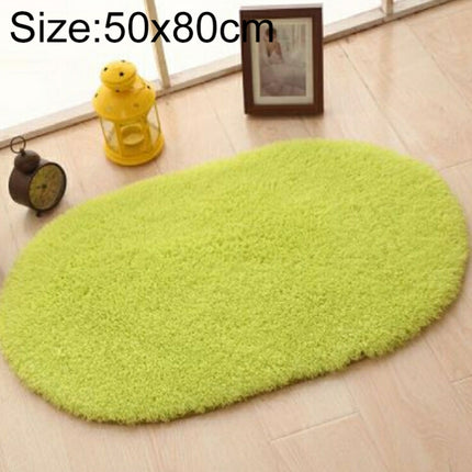 Faux Fur Rug Anti-slip Solid Bath Carpet Kids Room Door Mats Oval  Bedroom Living Room Rugs, 40x60cm, 50x80cm, 60x90cm, 60x120cm, 80x120cm, 80x160cm