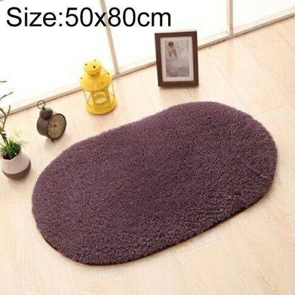 Faux Fur Rug Anti-slip Solid Bath Carpet Kids Room Door Mats Oval  Bedroom Living Room Rugs, 40x60cm, 50x80cm, 60x90cm, 60x120cm, 80x120cm, 80x160cm