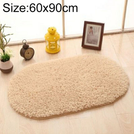 Faux Fur Rug Anti-slip Solid Bath Carpet Kids Room Door Mats Oval  Bedroom Living Room Rugs