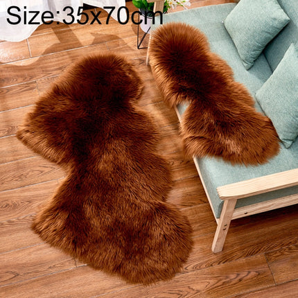 Creative Double Heart Imitation Wool Carpet Sofa Cushion Mat Plush Bedroom Living Room Floor Rugs, 35x70 cm, 60x120cm