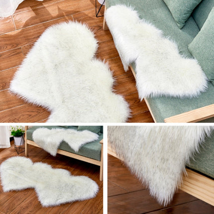 Creative Double Heart Imitation Wool Carpet Sofa Cushion Mat Plush Bedroom Living Room Floor Rugs
