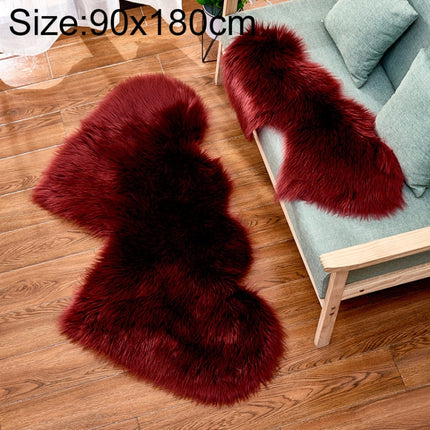 Creative Double Heart Imitation Wool Carpet Sofa Cushion Mat Plush Bedroom Living Room Floor Rugs