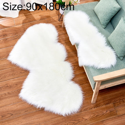 Creative Double Heart Imitation Wool Carpet Sofa Cushion Mat Plush Bedroom Living Room Floor Rugs