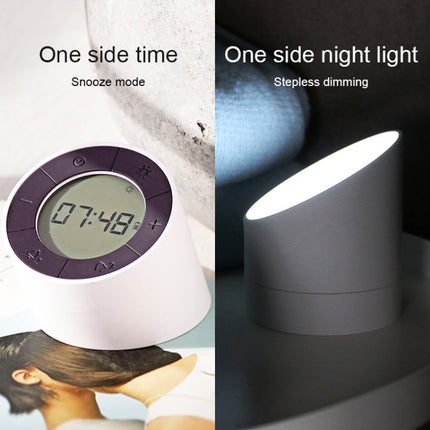 Simple Home Creative Multi-function Charging Stepless Dimming Alarm Clock Night Light