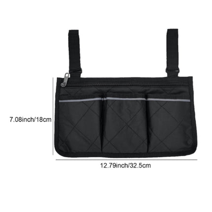 Walking Aid Wheelchair Armrest Side Storage Bag Car Storage Hanging Bag, Purple, Black, Brown, Red Wine, Dark Blue - DealBuddy