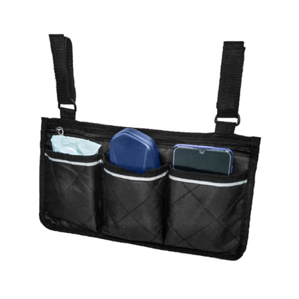 Walking Aid Wheelchair Armrest Side Storage Bag Car Storage Hanging Bag, Purple, Black, Brown, Red Wine, Dark Blue - DealBuddy