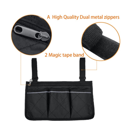 Walking Aid Wheelchair Armrest Side Storage Bag Car Storage Hanging Bag, Purple, Black, Brown, Red Wine, Dark Blue - DealBuddy