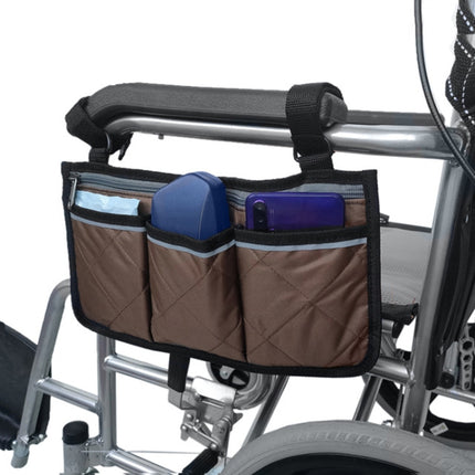 Walking Aid Wheelchair Armrest Side Storage Bag Car Storage Hanging Bag, Purple, Black, Brown, Red Wine, Dark Blue - DealBuddy