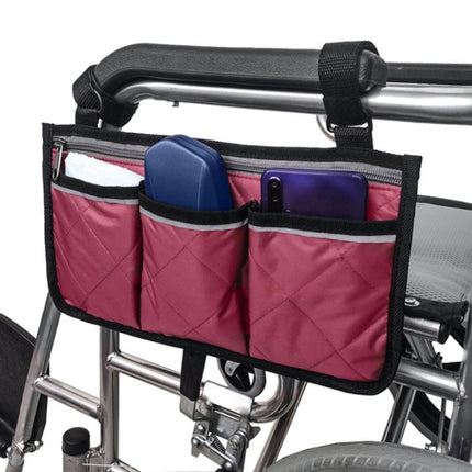 Walking Aid Wheelchair Armrest Side Storage Bag Car Storage Hanging Bag
