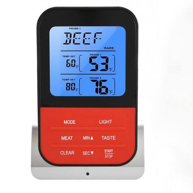 LCD Digital Food Thermometer with Dual Probe Sensors Timer - DealBuddy