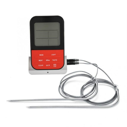 LCD Digital Food Thermometer with Dual Probe Sensors Timer - DealBuddy