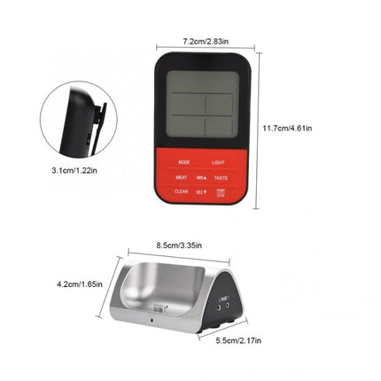 LCD Digital Food Thermometer with Dual Probe Sensors Timer - DealBuddy