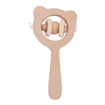 Baby Puzzle Early Education Hand Rattle Wooden Toy