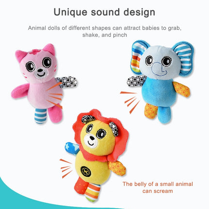 Baby Stroller Cartoon Animal Pendant Cradle Ornament Hanging Rattle - DealBuddy